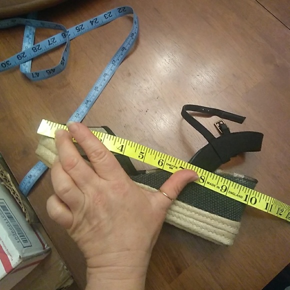 1 left Multi-colored burlap wedge espadrille - Picture 8 of 8